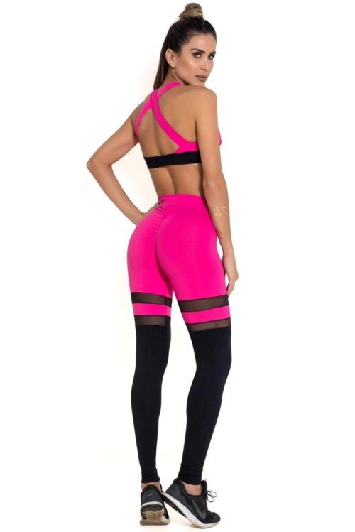 Scrunch bum gym tights -sock leggings-pink.Shop Brazilian Fitness