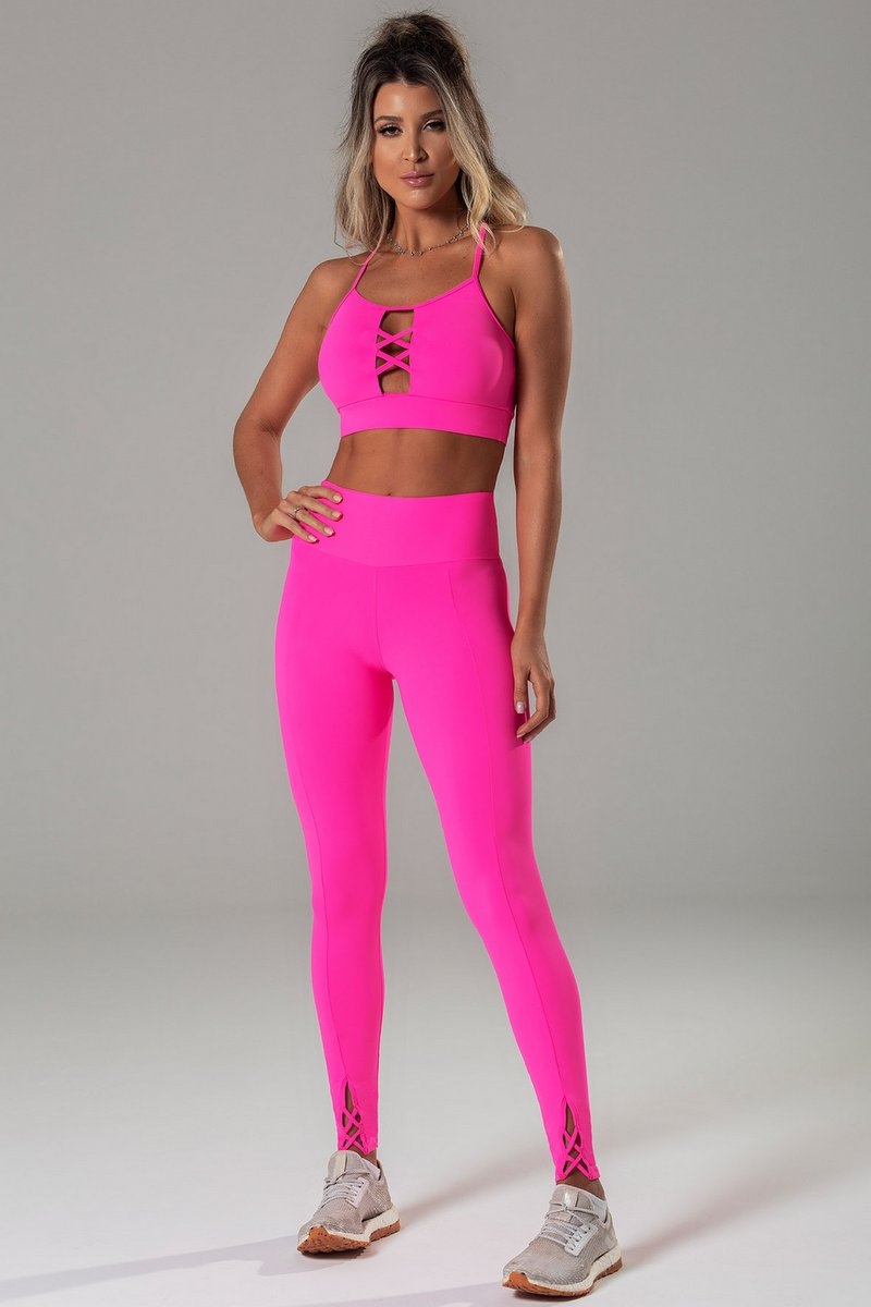 Fitness Long Tights by Better bodies, Colour: Hot Pink 