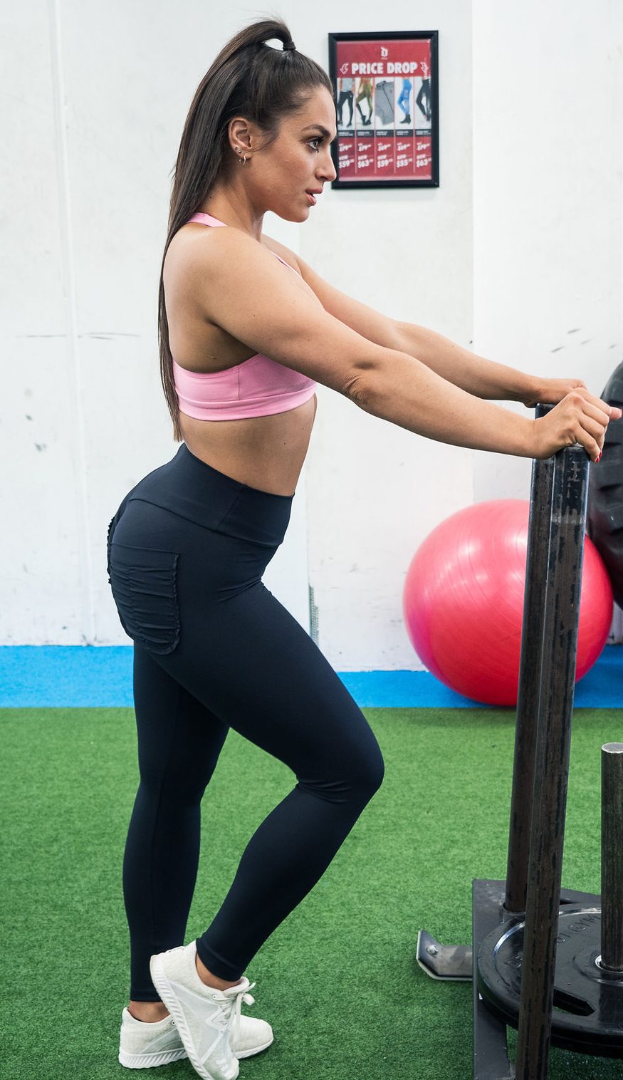 Brazilian Gym Yoga Pilates Running Leggings Tights Black 