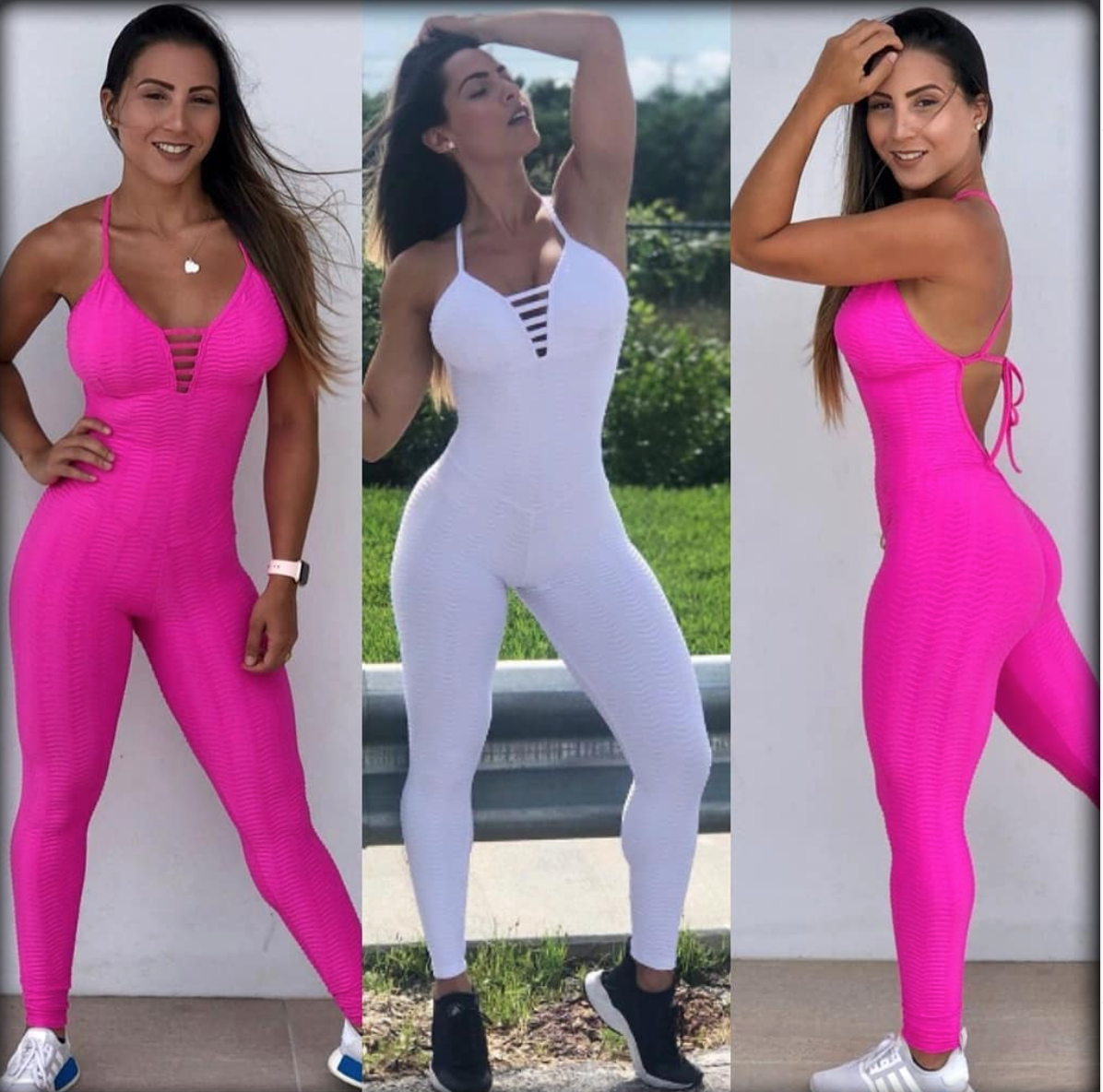 Brazilian Workout Jumpsuit - Sensation Hot Pink