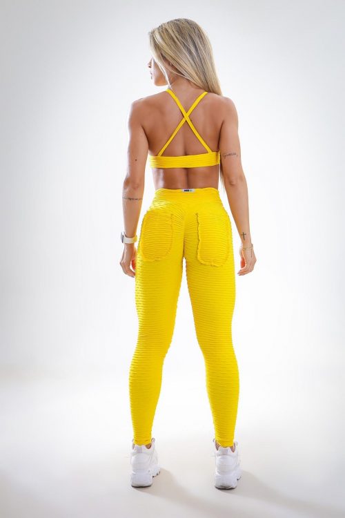Yellow Brocade legging 3
