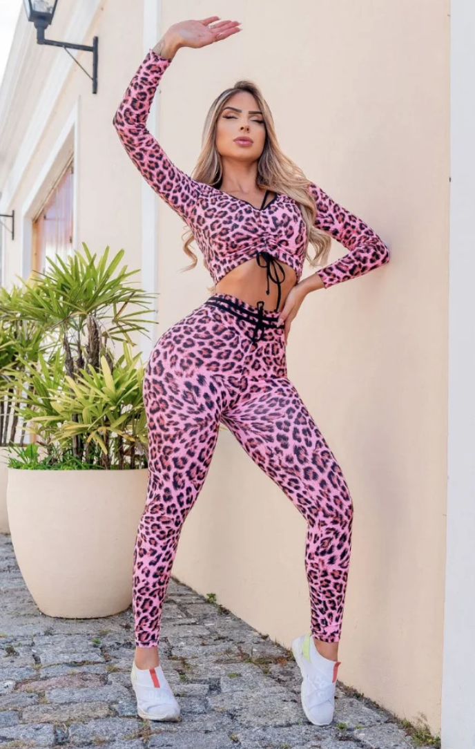 Pink Leopard Leggings - BrazilActivBrazilActiv